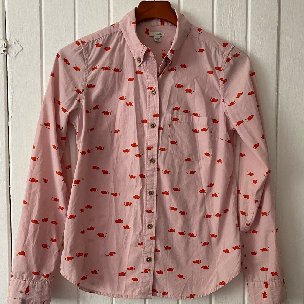 Odille Mouse Cheese buttondown